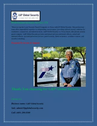 Professional Security Services TX pdf