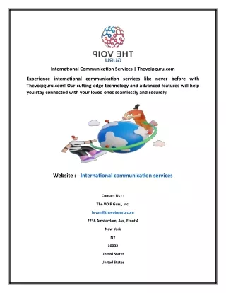 International Communication Services  Thevoipguru
