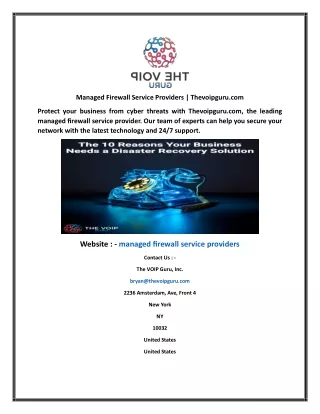 Managed Firewall Service Providers  Thevoipguru