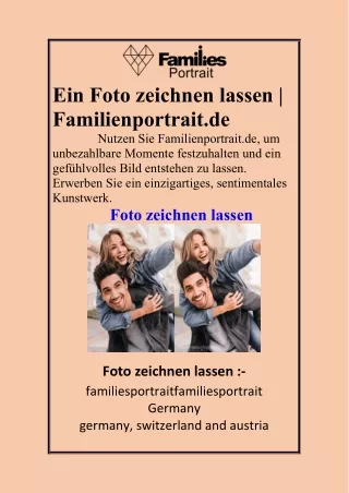 Ein Foto zeichnen lassen  Familienportrait.de