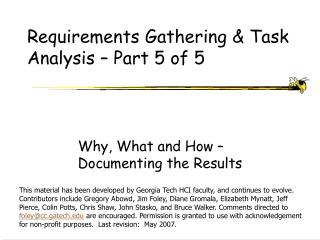 Requirements Gathering &amp; Task Analysis – Part 5 of 5