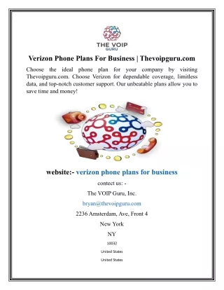 Verizon Phone Plans For Business  Thevoipguru