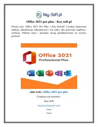 Office 2021 pro plus - Key-soft