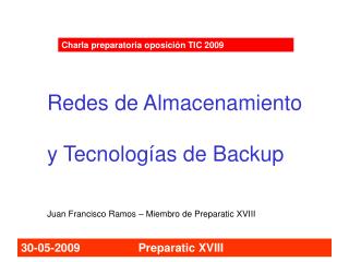 Charla preparatoria oposición TIC 2009