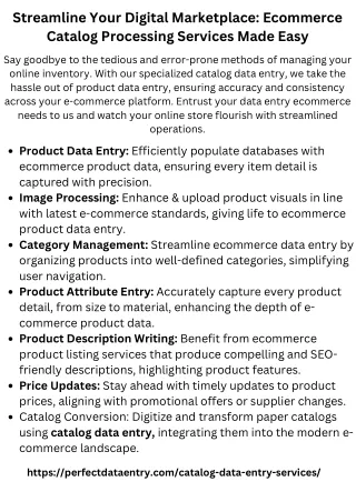 Eliminate Listing Errors with Our Catalog Data Entry Services