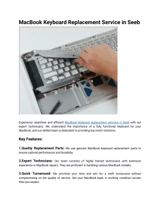 MacBook Keyboard Replacement Service in Seeb