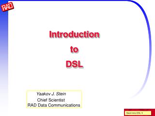 Introduction to DSL