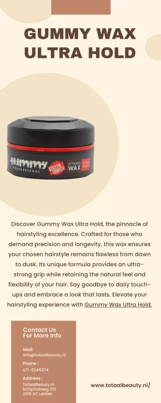 Gummy wax ultra hold