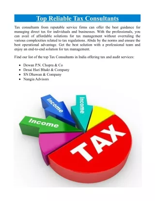 Top Reliable Tax Consultants