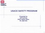 USACE SAFETY PROGRAM