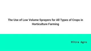 _Low Volume Sprayers