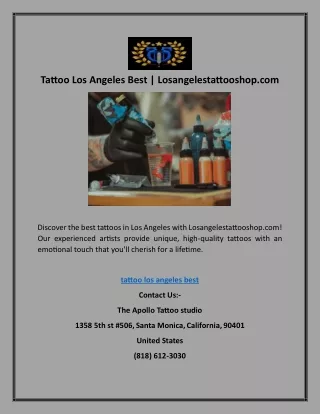 Tattoo Los Angeles Best | Losangelestattooshop.com