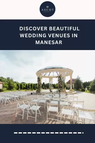 Discover Beautiful Wedding Venues in Manesar