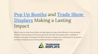 Trade Show Displays, Booth Exhibits, And Pop Up Booths For Maximum Impact  Ca Trade Show Displays