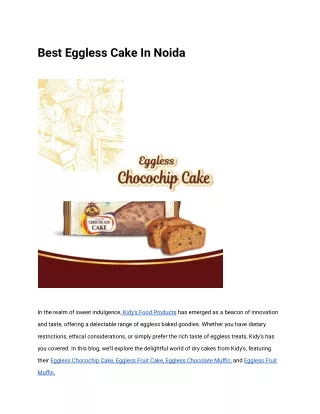 Best Eggless Cake In Noida