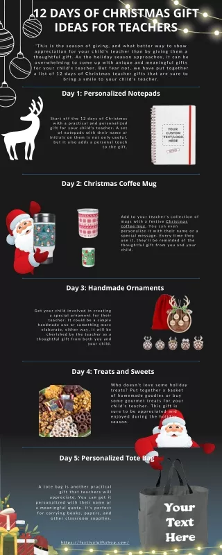 12 Days of Christmas Gift Ideas for Teachers