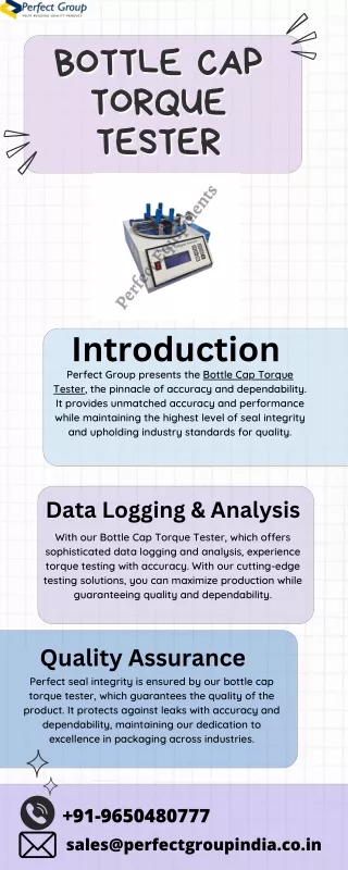 Bottle Cap Torque Tester