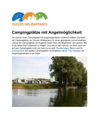 Campingplatz mit Angelsee