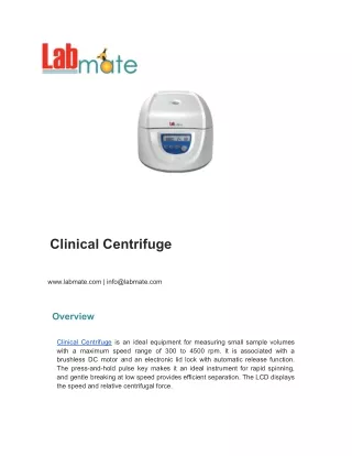 Clinical Centrifuge