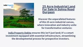 25 Acre Industrial Land For Sale In Sohna Road Gurgaon