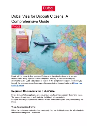 Dubai Visa for Djibouti Citizens: A Comprehensive Guide