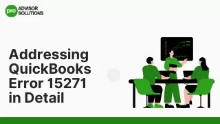 Easy Ways To Resolve QuickBooks Error 15271