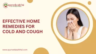 Effective Home Remedies for Cold and Cough