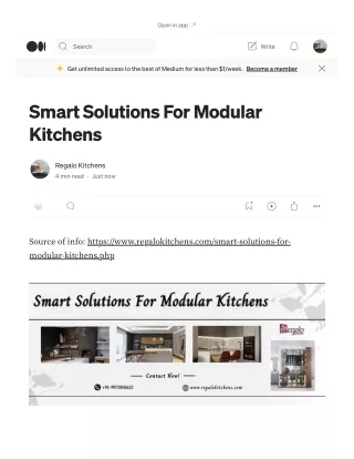 Smart Solutions For Modular Kitchens