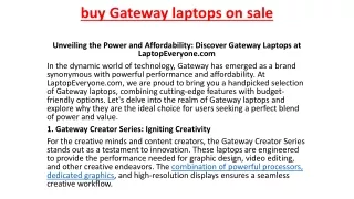 buy Gateway laptops on sale