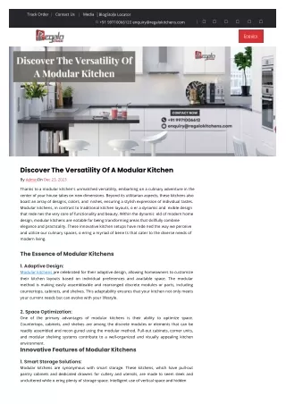 Discover The Versatility Of A Modular Kitchen