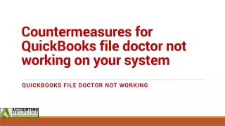 How to fix QuickBooks file doctor not working in no time