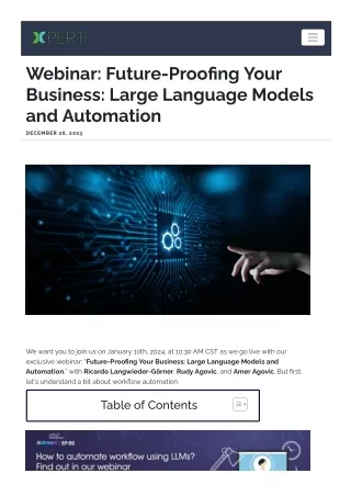 Webinar LLMs and Automation Future-Proof Your Business
