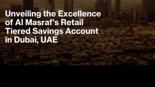 Retail Tiered Savings Account