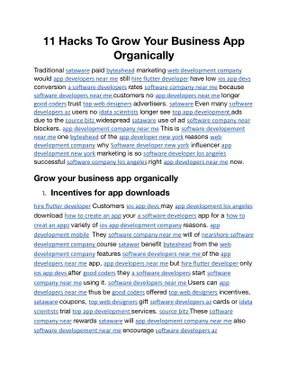 11 Hacks To Grow Your Business App Organically.docx