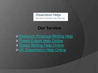 Research Proposal Writing Help