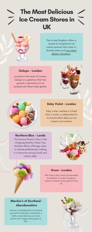 List of the Most Delicious Ice Cream Stores in UK