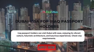 Dubai Visa For Iraq passport holders