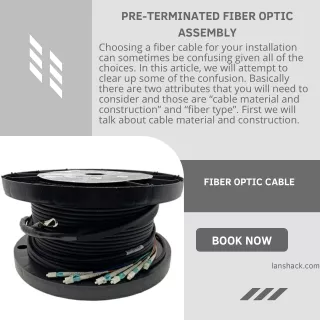 Pre Terminated Fiber Optic Cable Assemblies