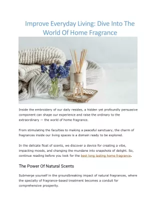 Best long lasting home fragrance