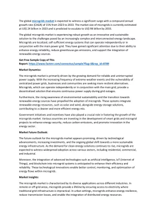 Microgrids Market Trends, Revenue, Major Players, Share Analysis & Forecast