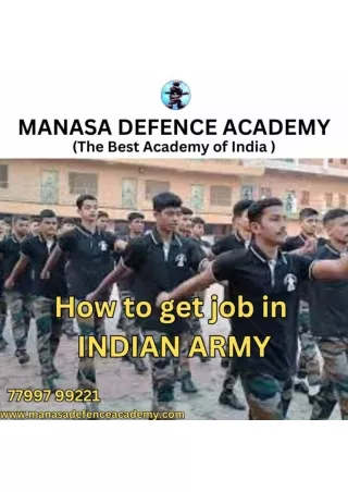 HOW TO GET  JOB IN INDIAN ARMY