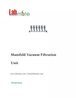 Manifold Vacuum Filtration Unit