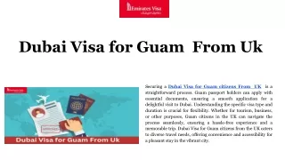 Dubai Visa for Guam citizens From  UK