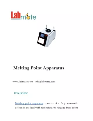 Melting point apparatus