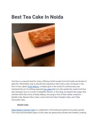 Best Tea Cake In Noida