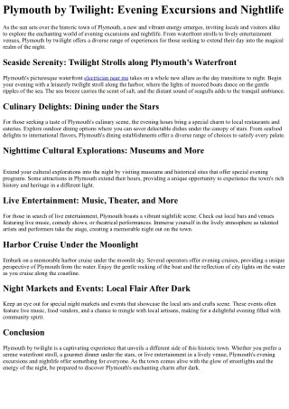 Harvest Heritage: Plymouth's Fall Festivals and Fall Events