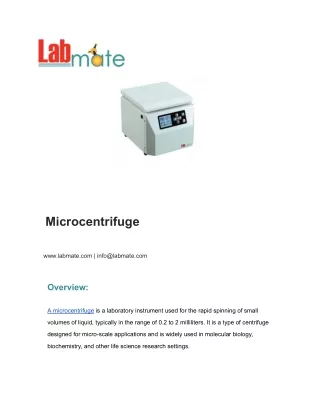 Microcentrifuge