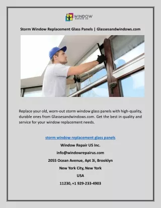 Storm Window Replacement Glass Panels | Glassesandwindows.com