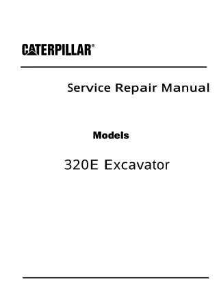 Caterpillar Cat 320E EXCAVATOR (Prefix AWS) Service Repair Manual (AWS00001 and up)