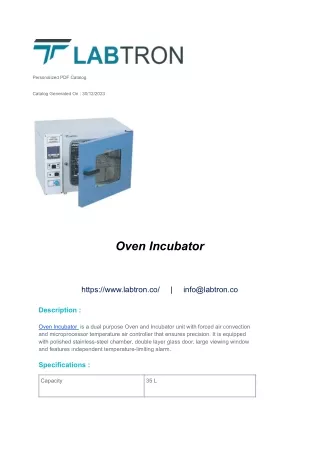 Oven Incubator